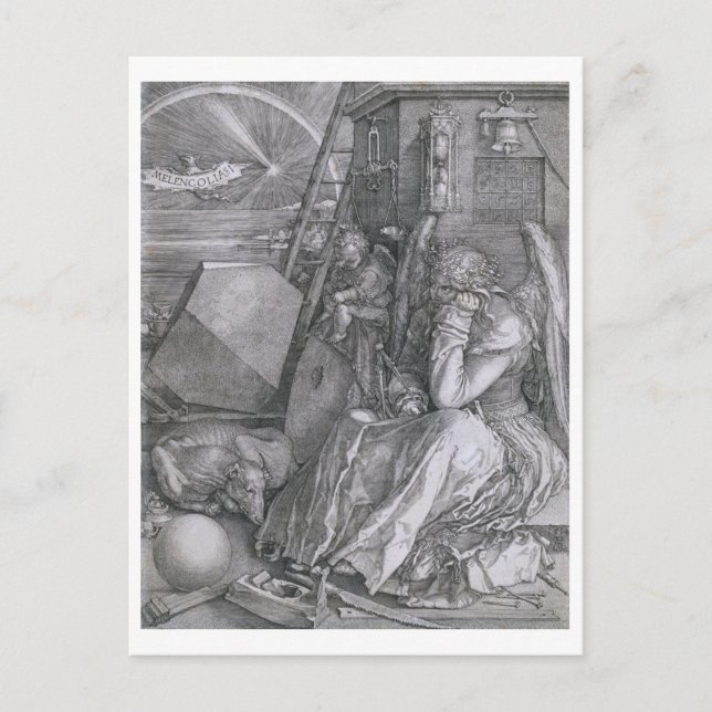 Melancholia, Albrecht Durer Postcard (Front)