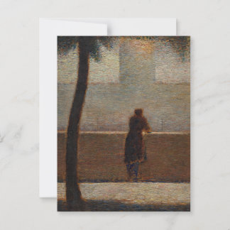 Melancholic Georges Seurat Painting Art Postcard