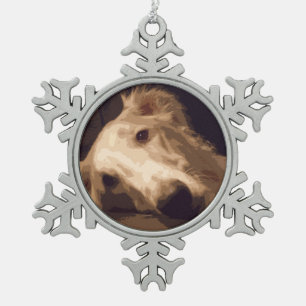 Melancholy Borzoi Ornament