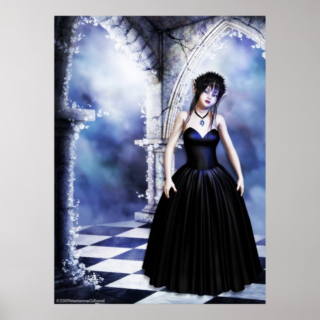 Melancholy Day Dreams Gothic Art Poster (Front)
