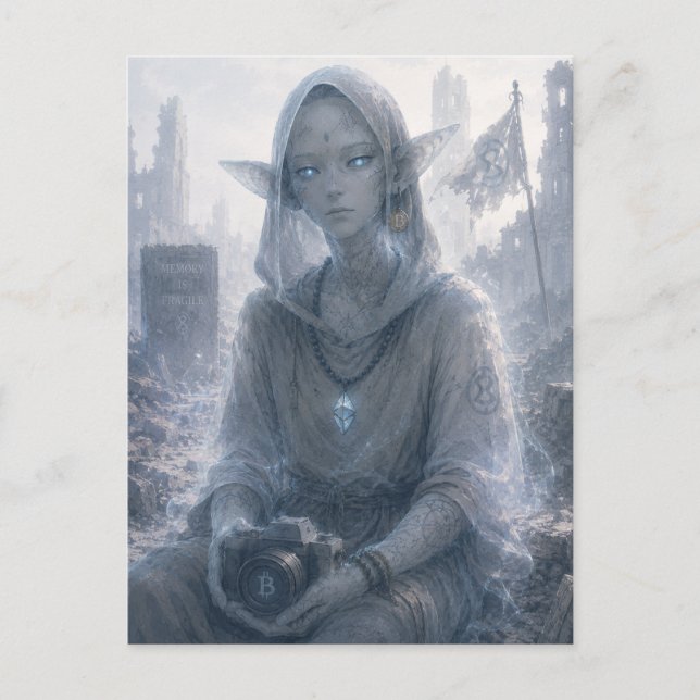 Melancholy / Keeper of Memories / Postwar Ruins Postcard (Front)