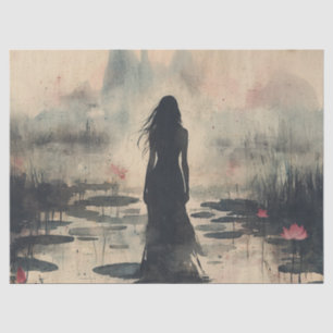 Melancholy Lotus Mist Watercolor (1) Tissue Paper