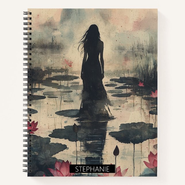 Melancholy Lotus Mist Watercolor (2) Notebook (Front)