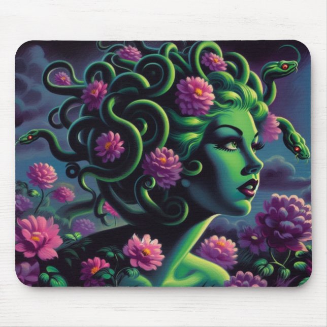 Melancholy Medusa Mouse Pad (Front)