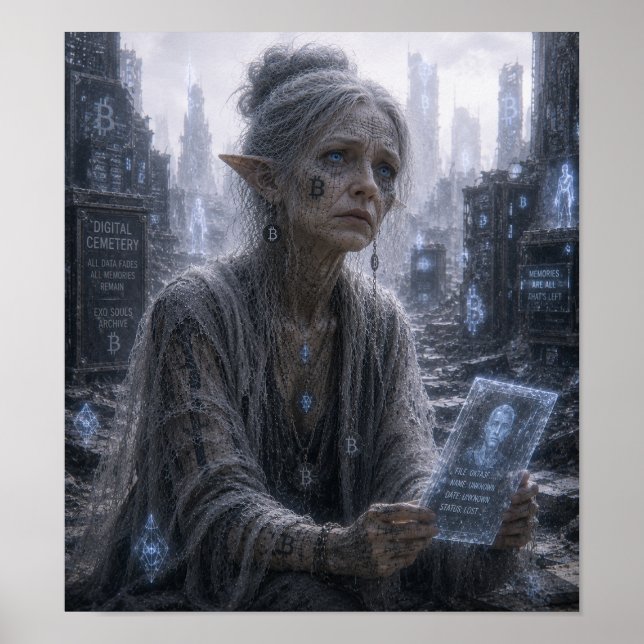 Melancholy / Memory Curator / Digital Cemetery Poster (Front)