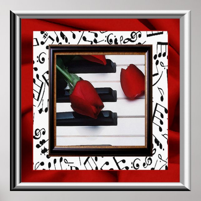 Melancholy Music and Roses Poster (Front)