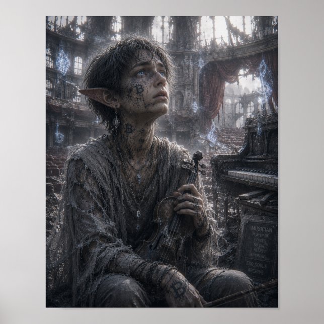 Melancholy / Musician / Empty Concert Hall Poster (Front)