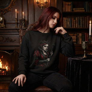 Melancholy Queen Gothic Dark Fantasy Portrait Sweatshirt