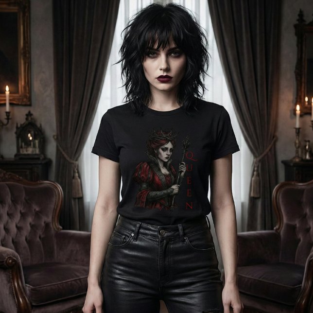 Melancholy Queen Gothic Dark Fantasy Portrait Tri-Blend Shirt (Creator Uploaded)