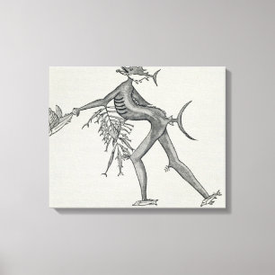 Melanesian sea deity from The History of Canvas Print