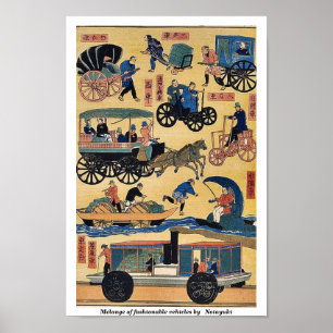 Melange of fashionable vehicles by Notayuki Poster