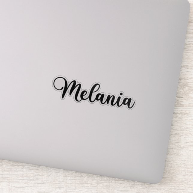Melania Name - Handwritten Calligraphy (Detail)