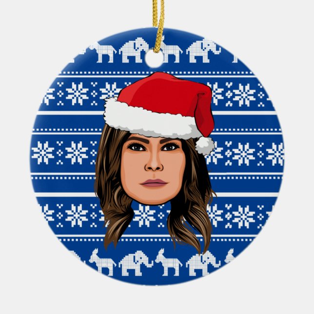 MELANIA TRUMP Christmas Ceramic Tree Decoration (Front)
