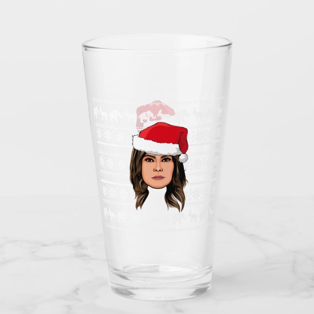 MELANIA TRUMP Christmas Glass (Front)