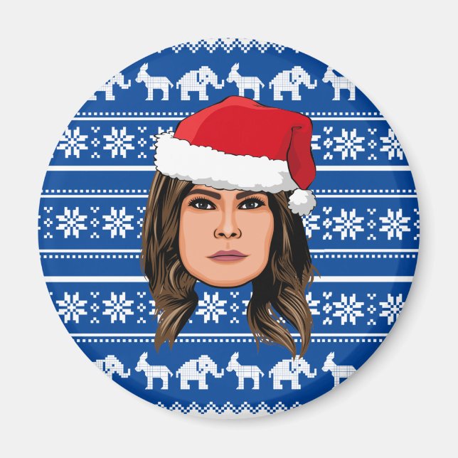MELANIA TRUMP Christmas Magnet (Front)