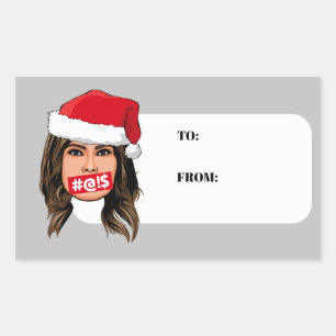MELANIA TRUMP Christmas Rectangular Sticker