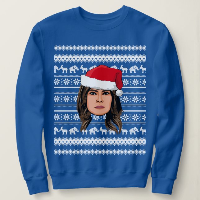MELANIA TRUMP Christmas Sweatshirt (Design Front)