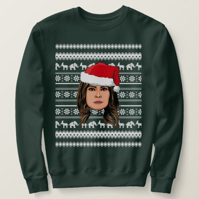 MELANIA TRUMP Christmas Sweatshirt (Design Front)