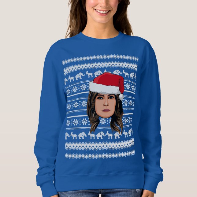 MELANIA TRUMP Christmas Sweatshirt (Front)