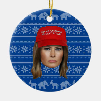 Melania Trump MAGA Christmas Ceramic Tree Decoration