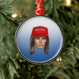 Melania Trump MAGA Christmas Metal Tree Decoration