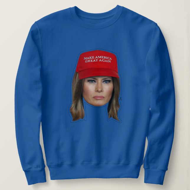 Melania Trump MAGA Christmas Sweatshirt (Design Front)