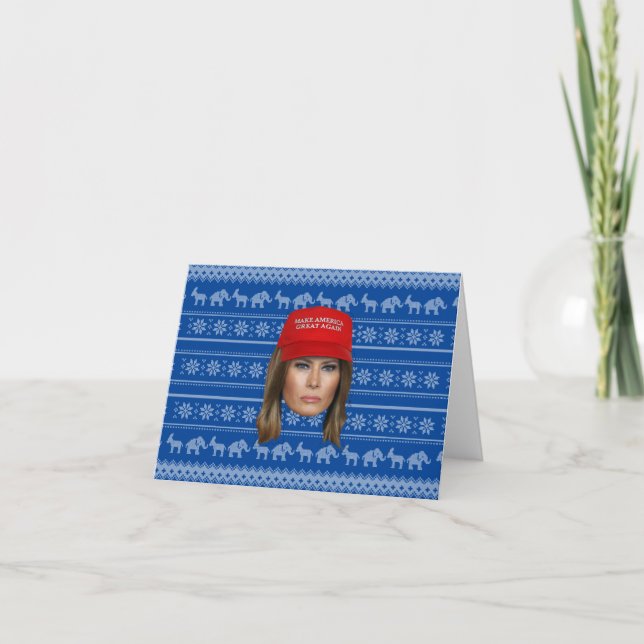 Melania Trump MAGA Christmas Thank You Card (Front)
