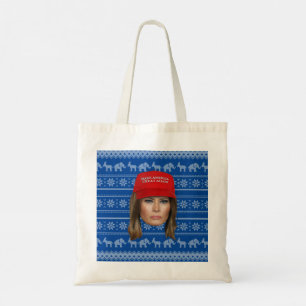 Melania Trump MAGA Christmas Tote Bag
