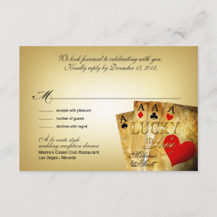 Melanie & Scott Las Vegas All In RSVP 5x3.5 Card