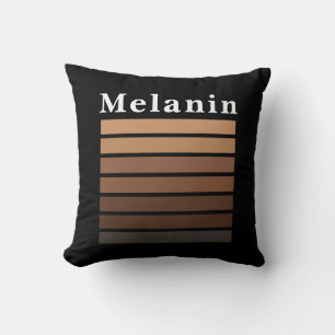 Melanin African American Black History Month Cushion