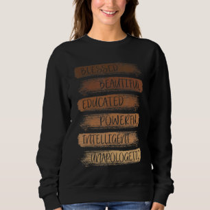 Melanin African American Black History Month Women Sweatshirt