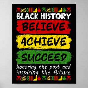 Melanin African Black History Month Believe Achiev Poster