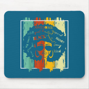 Melanin Afro African American Black History Month Mouse Pad
