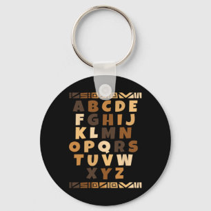 Melanin Alphabet Black History Month Blm Teachers Key Ring