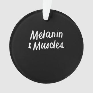 Melanin And Muscles Black Is Beautiful Workout Gym Ornament