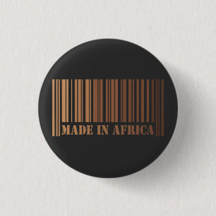 Melanin Barcode Design Proudly Made in Africa 3 Cm Round Badge