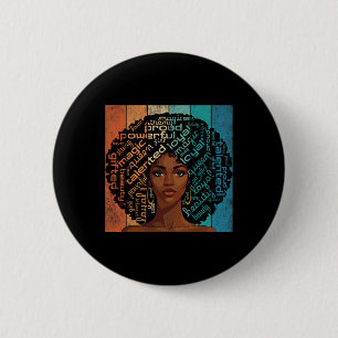 Melanin Black Girl Magic Afro Gifts Melanin Histor 6 Cm Round Badge