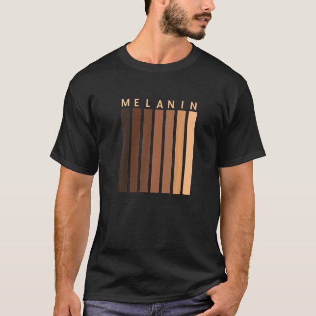 Melanin Black History Month African American Ances T-Shirt (Front)