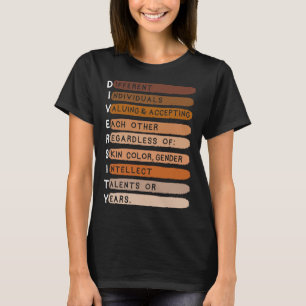 Melanin Black History Month Diversity Typography  T-Shirt