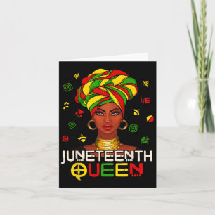 Melanin Black Queen Women Head Wrap Freedom Day  Card