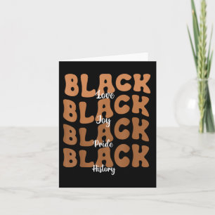 Melanin Black Women Black History Month Retro Card