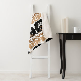 Melanin Bride Sherpa Blanket