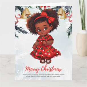 Melanin Christmas Black Girl Magic Xmas Magic Fun Card