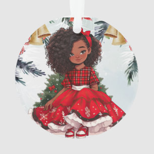 Melanin Christmas Black Girl Magic Xmas Magic Fun Ornament
