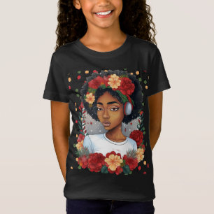 Melanin Christmas Winter Black Girl Magic Sista T-Shirt