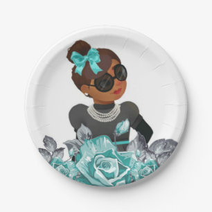 Melanin Collection Glam Doll Paper Plate