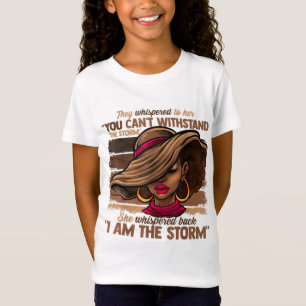 Melanin Colours Women I Am The Storm Black Empower T-Shirt