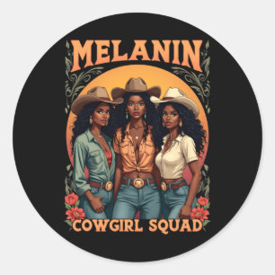 Melanin Cowgirl Squad Sticker
