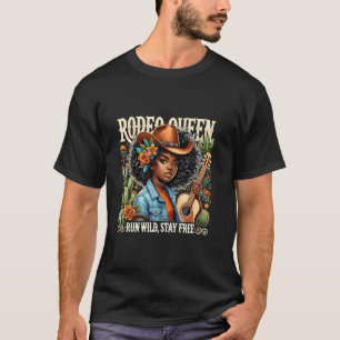 Melanin Cowgirls African Melanin Black History Cow T-Shirt
