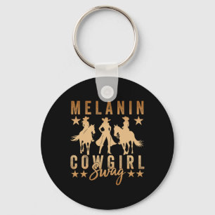 Melanin Cowgirls African Melanin Cowgirl Swag Blac Key Ring